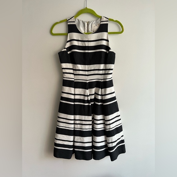 Kate Spade Black and White Cape Stripe Dress, 2 - Picture 4 of 10